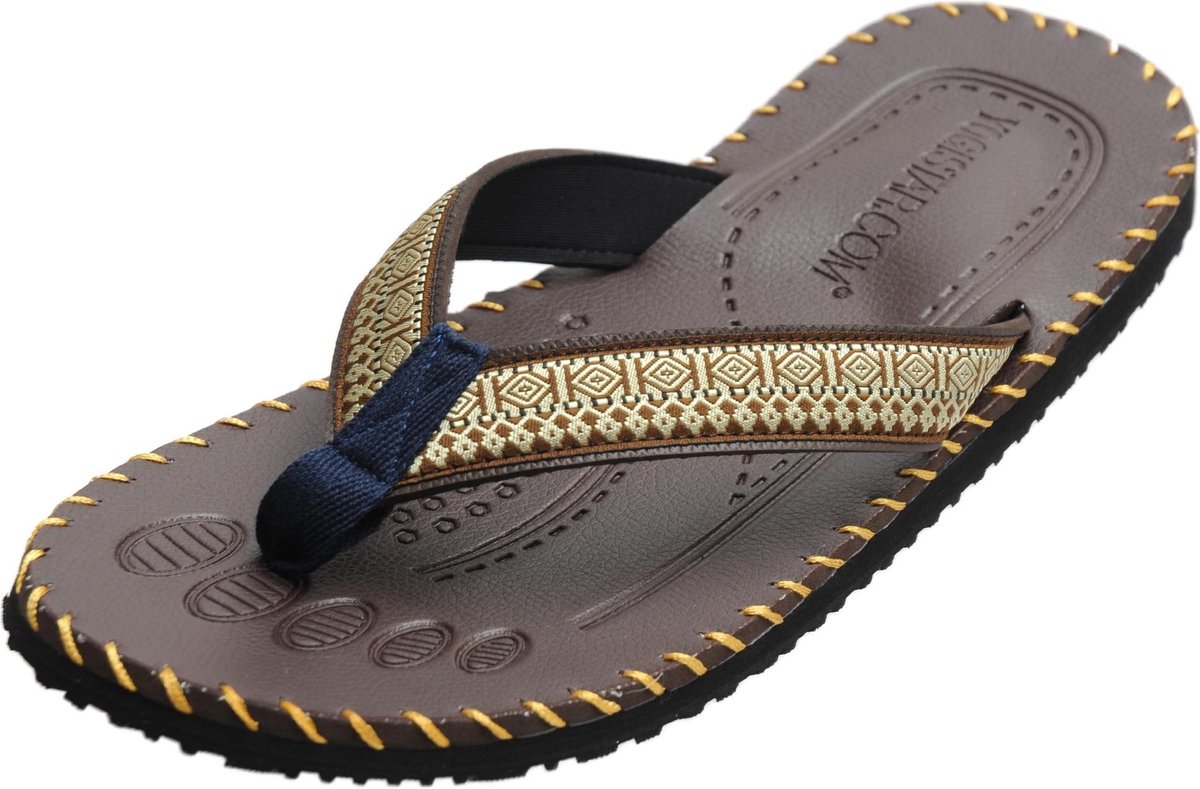 Yoga sandalen mannen - brown 40 Slippers YOGISTAR