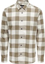 Only & Sons Overhemd Onsgudmund Ls Checked Shirt Noos 22007112 Teak Mannen Maat - M