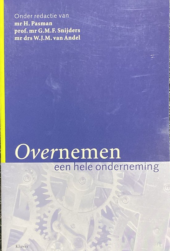 Overnemen een hele onderneming - cover