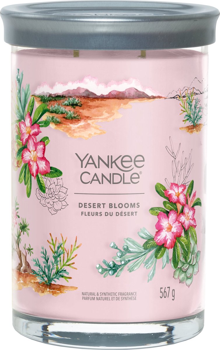 Yankee Candle Desert Blooms Large Tumbler Geurkaars - 100 branduren - twee lonten Roze