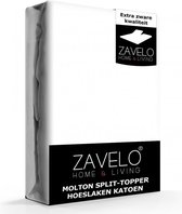 Zavelo Molton Séparation- Topper Hoeslaken - Twin 200x220 cm - 100% Katoen - Hauteur d'angle 10 cm - Lavable jusqu'à 60 degrés - Élastique tout autour