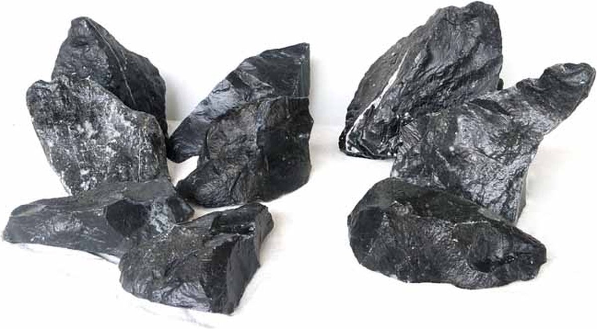 Wabi Kusa Dark Night Rock aquariumsteen 5-12 cm | 1 kg | hardscape voor aquascaping