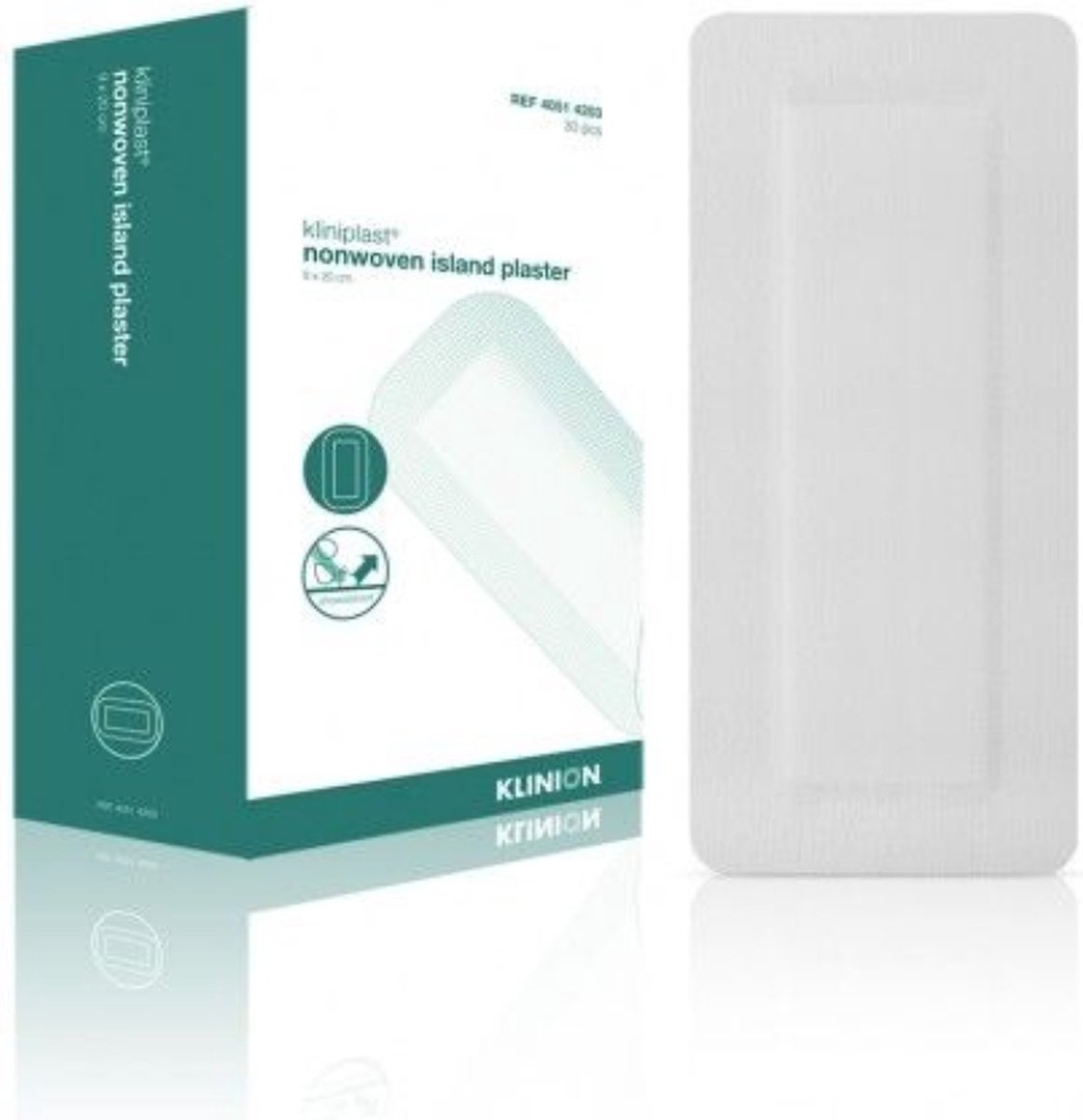 Goedkoopste Kliniplast - Eilandpleister - Border waterproof - 9 x 15 cm - 10 stuks