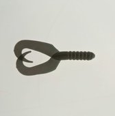 4x Twister dubbel 7,5cm - 3 inch in de kleur black - Kreeftimitatie - Rivierkreeftimitatie