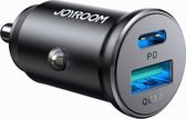 Joyroom Mini Autolader Dubbele Snellader USB-C & USB-A 30W Zwart