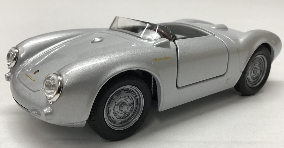 Welly Porsche 550 Spyder die cast schaalmodel met pull back motortje schaal 1:36