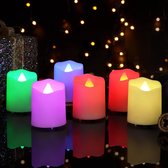 Synergy - Oplaadbare waxinelichtjes - LED Waxinelichtjes - 12 stuks - Met afstandsbediening - Verschillende kleuren - Flikkeren - Oplaadbare kaarsen - Oplaadbare theelichtjes