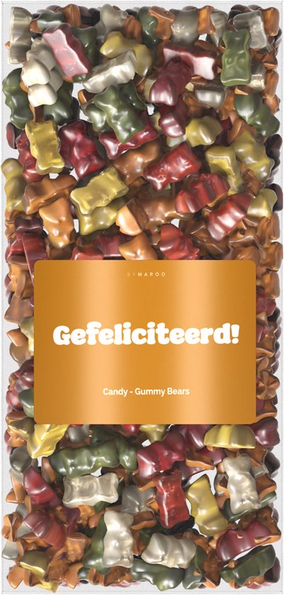 Verjaardag Cadeau Vrouw - By Maroo Snoep Pakket met Tekst - Gefeliciteerd - Grappige Cadeaus vrouwen, mannen, moeder, vader, vriendin, zus, oma, mama, papa - Geschenkset Happy Birthday