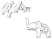 Joy|S - Zilveren olifant oorbellen - 9 x 8 mm - oorknoppen
