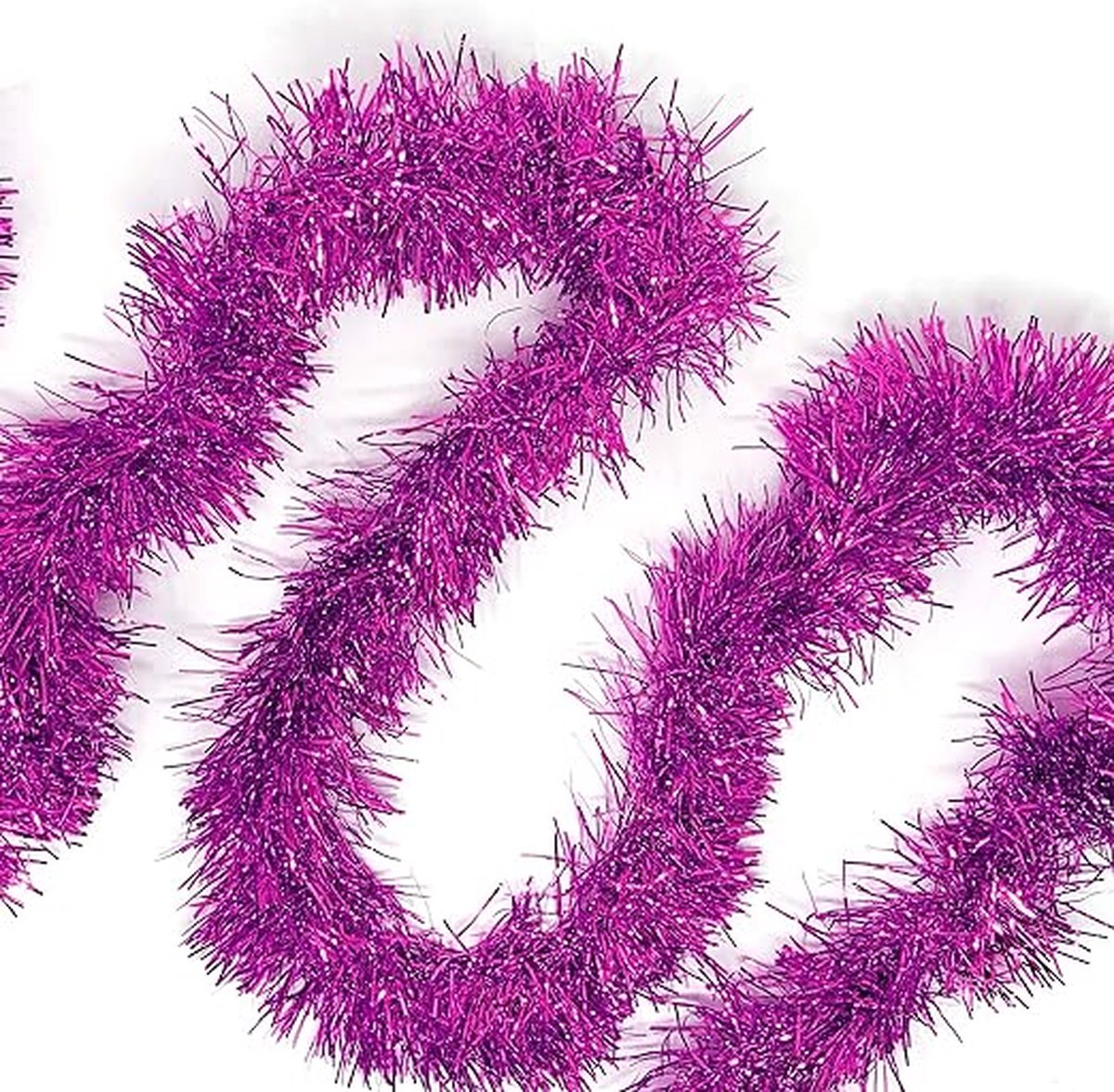 3x Kerstboom folie slinger rood 230 cm * 5cm - Roze kerstslingers - Party Decor - Festival - Feest - Birthday - Verjaardag