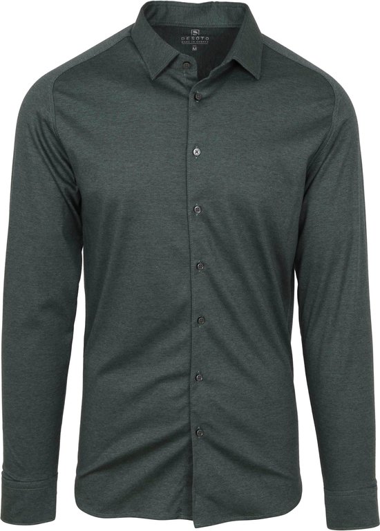 Desoto - Overhemd Strijkvrij Kent Groen - Heren - Maat XS - Slim-fit