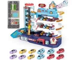 Parkeergarage speelgoed met muziek en lichteffecten - ideale cadeau voor autoliefhebbers - 2in1