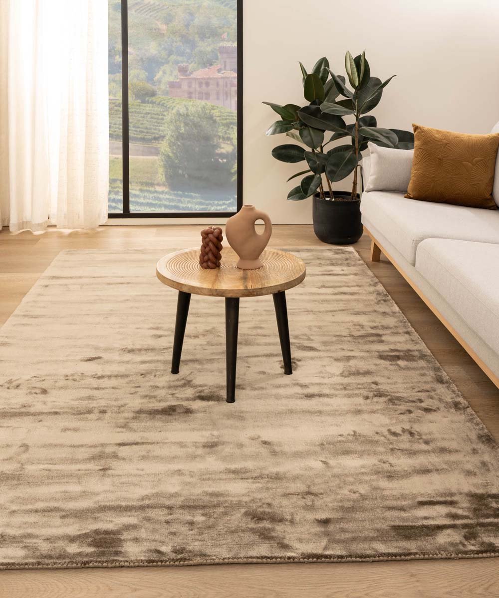 Viscose vloerkleed - Pearl bruin 300x400