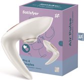 Satisfyer Pro 4 Couples - Luchtdruk Koppel Vibrator  - Wit/Brons