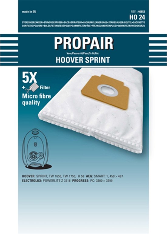Hoover 35600392 H60 PureHepa Sac pour aspirateur en fibre : :  Cuisine et Maison