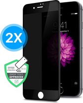 2x Privacy Screenprotector - Geschikt voor iPhone 7 -Screen Protector - Plakgarantie