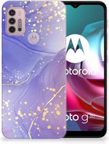 Hoesje maken geschikt voor Motorola Moto G30 | G10 Watercolor Paars