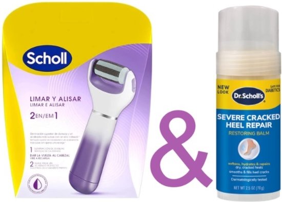 Scholl Velvet Smooth & Dr. Scholl's zware gebarsten hielreparatiebalsem 70 g met 25% ureum voor droge – Scholl – Voetverzorging – Huidverzorging – Creme – Voetcrem – Cream.