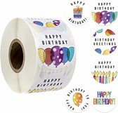25 stuks stickers happy birthday