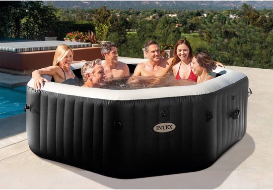 Spa gonflable Intex PureSpa Jet & Bubble Deluxe - 4 personnes Avec