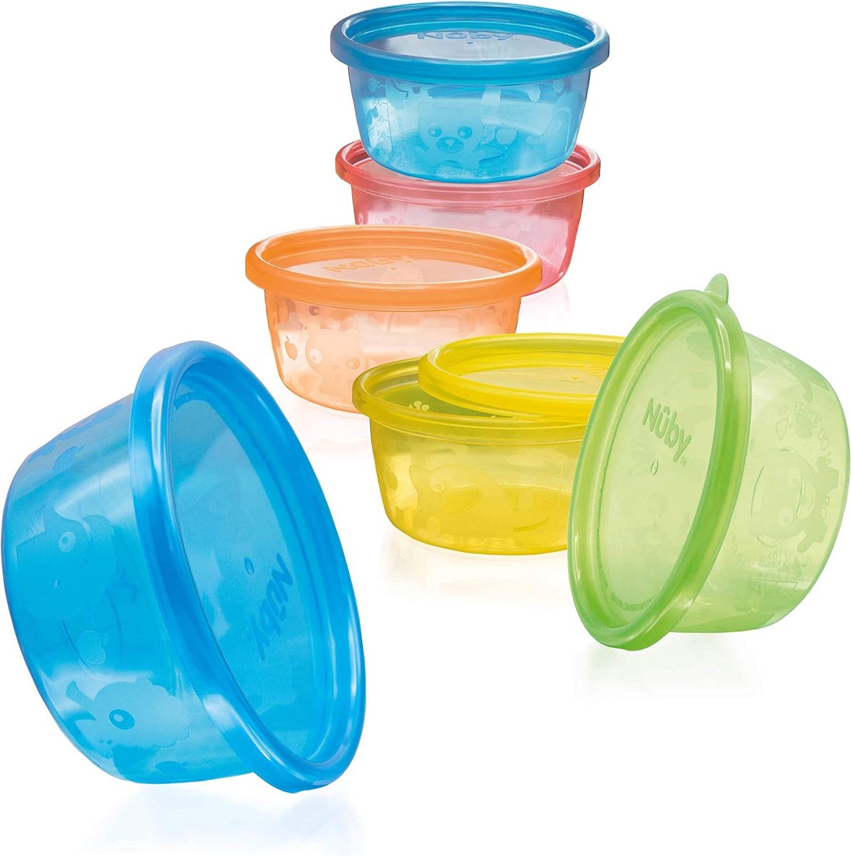 Snack Pots, Vanaf 3 Maanden, 300 ml Set van 6, Meerkleurig