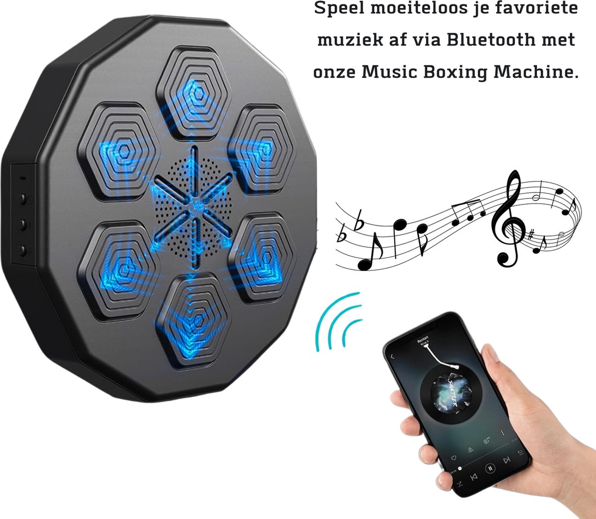 Machine de boxe musicale Smart avec Bluetooth - Sac de boxe - Sac
