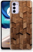 Bumper Hoesje geschikt voor Motorola Moto G42 Wooden Cubes