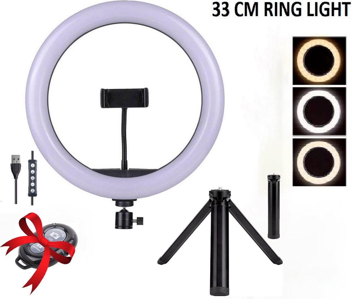 Anneau lumineux de Studio MJ3313 pouces RVB LED Ring Light, Lampe