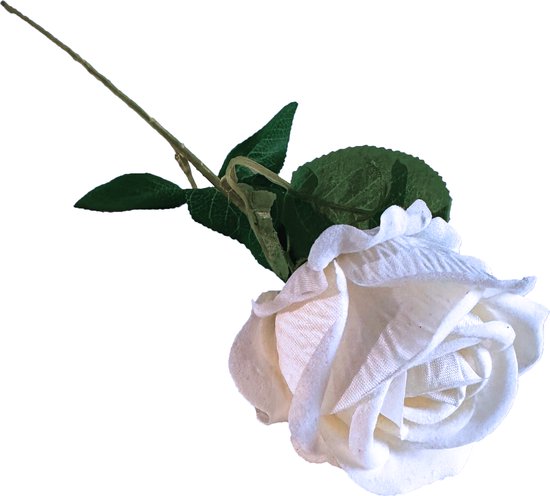 LA ROSE - Set de 15 roses - Roses Witte - Fleurs artificielles - Fleurs en soie