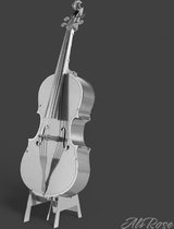 AliRose - 3D Bouwmodel - Metaal - DIY - Base Fiddle / Bas Viool - Bouwset - Modelbouw - Muziekinstrument