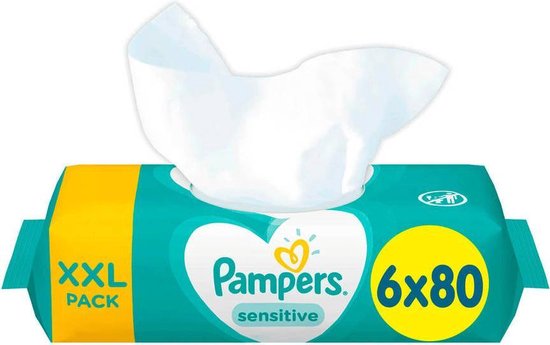 Pampers Babydoekjes – Sensitive XL - 6 x 80 stuks (480 stuks) | bol.com