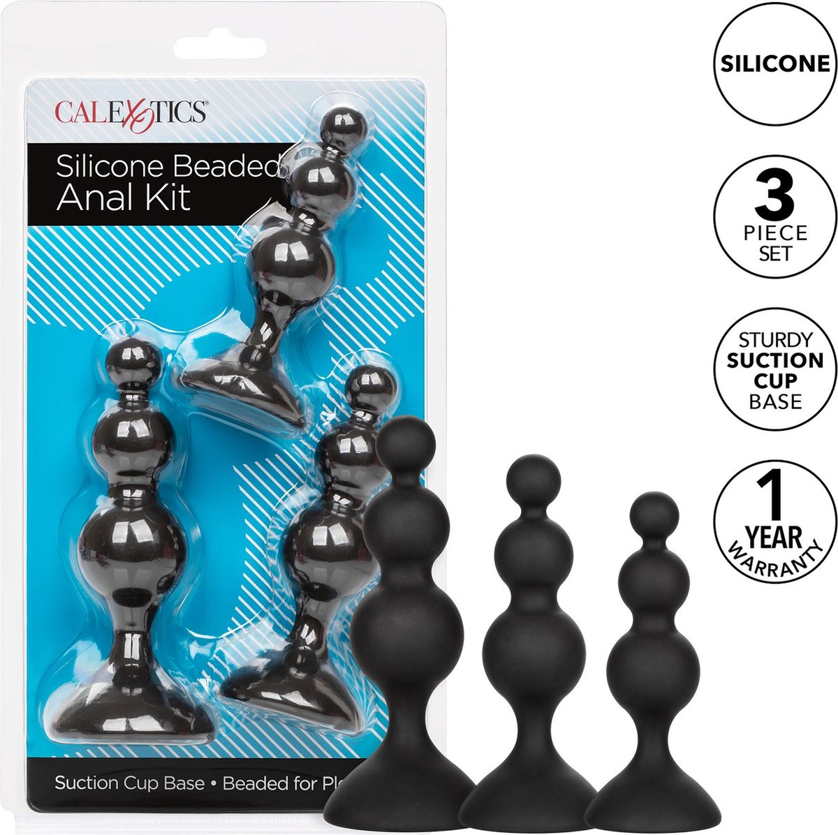 Silicone Beaded Anal Kit