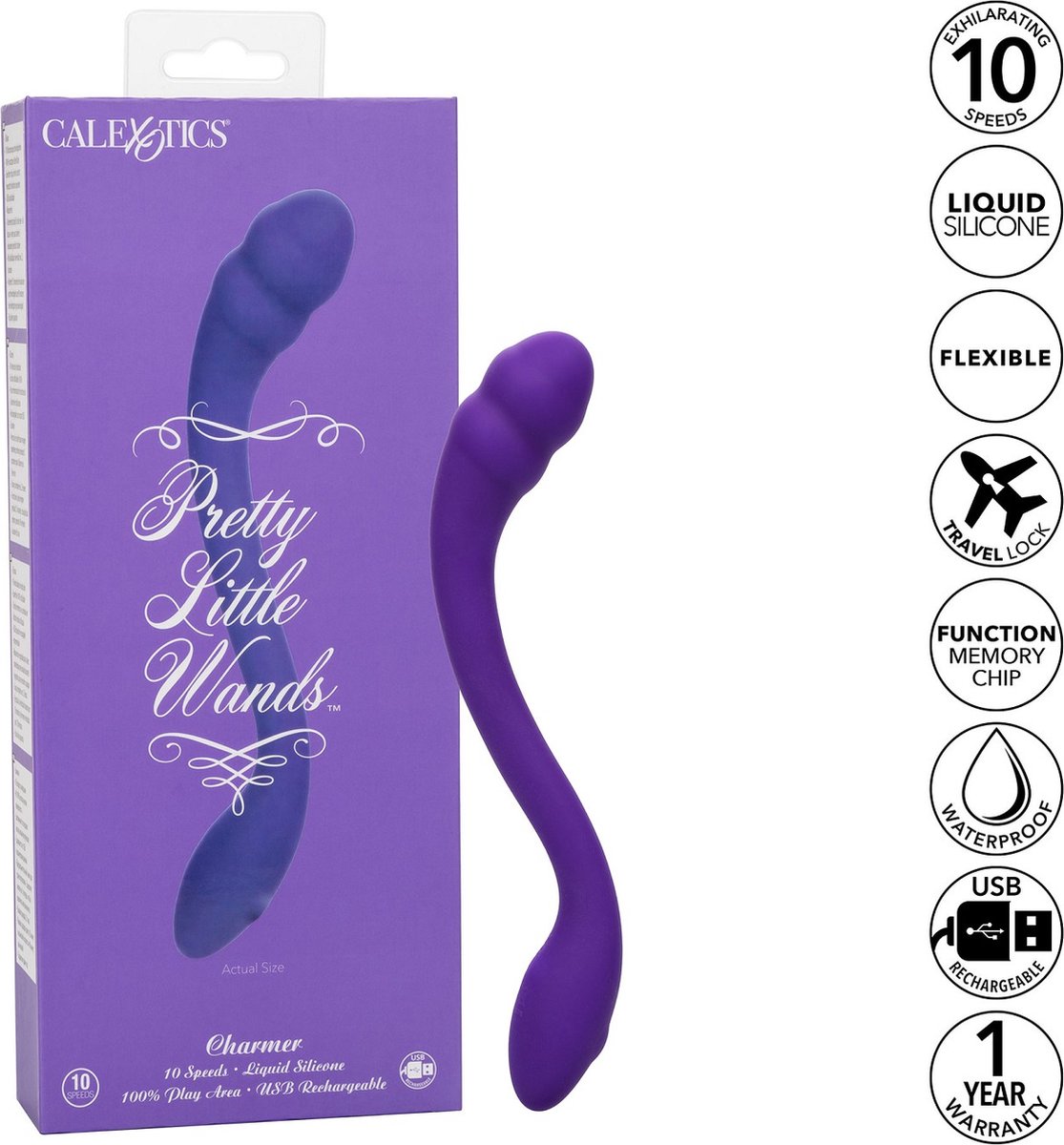 Goedkoopste CalExotics - Pretty Little Wands - Charmer - Paars