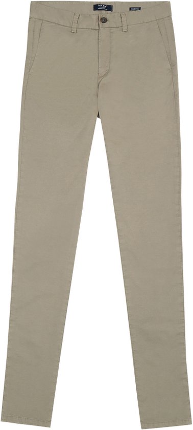 Mr Jac - Broek - Heren - Slim fit - Chino - Garment Dyed - Pima katoen - Khaki - Maat W32 L34