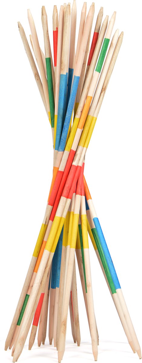 Ocean 5 XXL Mikado | 80cm reuzenmikado | het klassieke gezelschapsspel als houten speelgoed voor buiten | Mikado spel kinderen | Jumbo behendigheidsspel voor groot en klein