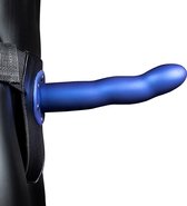 Curved Hollow Strap-on - 8'' / 20 cm - Metallic Blue