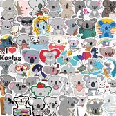 Koala Stickers 50 Stuks | Dieren Stickers | Grappige Stickers | Buidelbeer | Buideldier | Koala's | Laptop Stickers | Stickers Kinderen en Volwassenen | Stickervellen | Plakstickers | Koffer Stickers | Stickers Bullet Journal en Planner