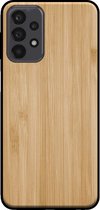 Smartphonica Telefoonhoesje voor Samsung Galaxy A23 met houten look - backcover bamboo kunsthout hoesje - Bruin / Kunsthout;TPU / Back Cover geschikt voor Samsung Galaxy A23