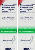 Healthypharm Neusdruppels 1mg/ml Xylometazoline - 2 x 10 ml