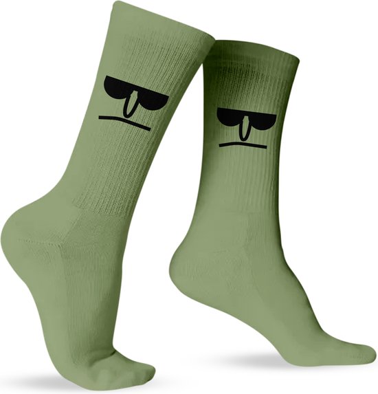 Cadeaux drôles pour hommes - Chaussettes Emoji Lunettes de soleil - Chaussettes taille unique - Chaussettes Funny de Chaussettes d'intérieur - Happy Socks anniversaire, Sinterklaas, Noël - Cadeau hommes, père, papa, grand-père, frère, oncle