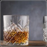 Whiskey Glazen Set, 4 Stuks 230ML voor Cocktails Stijlvolle Waterglazen Sap glazen Drinkglazen