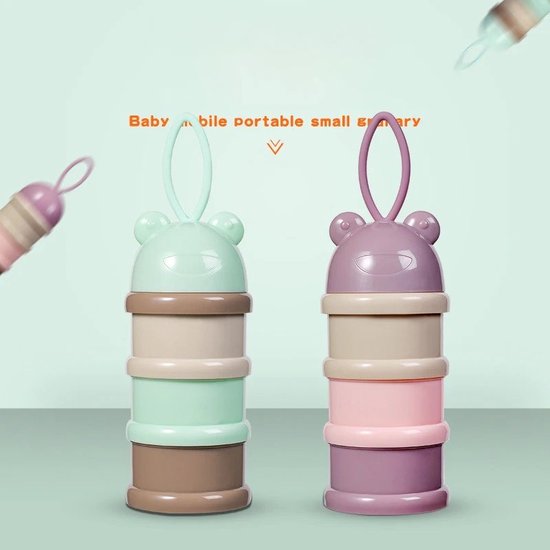 Melktoren Babyvoeding - Melkpoeder bewaarbakjes - babyvoeding bewaarbakjes - Kraam Cadeau - BabyShower Cadeau - turquoise — afbeelding 2