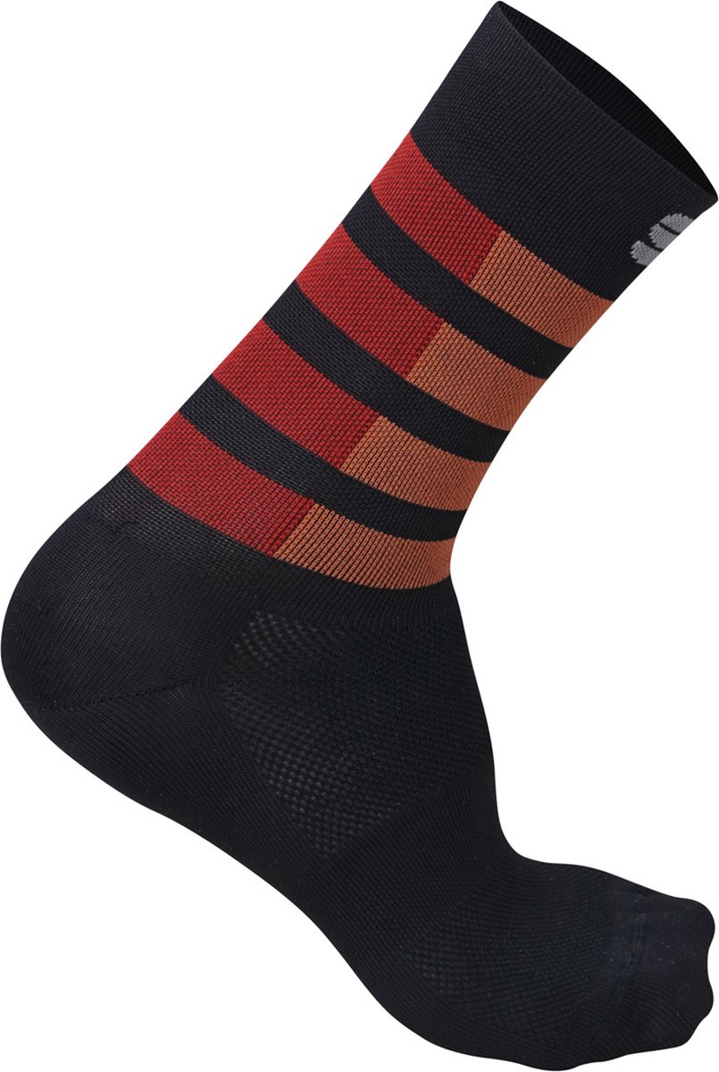 Sportful Fietssokken zomer voor Heren Zwart Rood - SF Mate Socks-Black Fire Red Orange - M/L