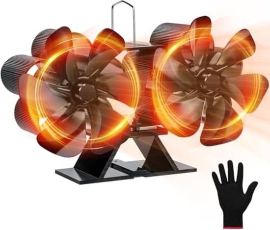 Ventilator Voor Kachel - Ventilator Kachel - Ventilator Voor Op Houtka 6 Bladen