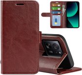 Xiaomi 13T - 13T Pro Hoesje - MobyDefend Wallet Book Case (Sluiting Achterkant) - Bruin - GSM Hoesje - Telefoonhoesje Geschikt Voor Xiaomi 13T