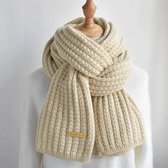 WiseGoods Écharpe d'hiver de Luxe pour femmes et hommes - Foulards femme - Foulards femmes et hommes - Das - Vêtements d'hiver - Vêtements pour femmes - Beige