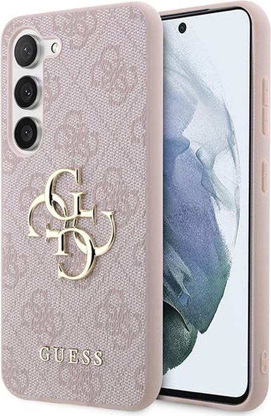 Guess 4G Metal Logo Back Case - Geschikt voor Samsung Galaxy S23 (S911) - Roze