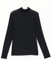Oroblu Dames Perfect Line Cashmere Turtle Neck Long Sleeve Black M