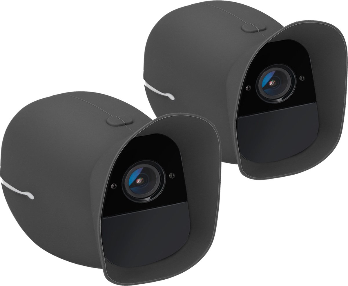 kwmobile 2x hoesje geschikt voor Arlo Pro / Pro 2 Smart - Siliconen hoes voor beveiligingscamera - Beschermhoes in grijs