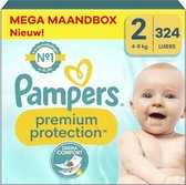Pampers - Protection Premium - Taille 2 - Mega Box Mensuelle - 324 pièces - 4/8 KG
